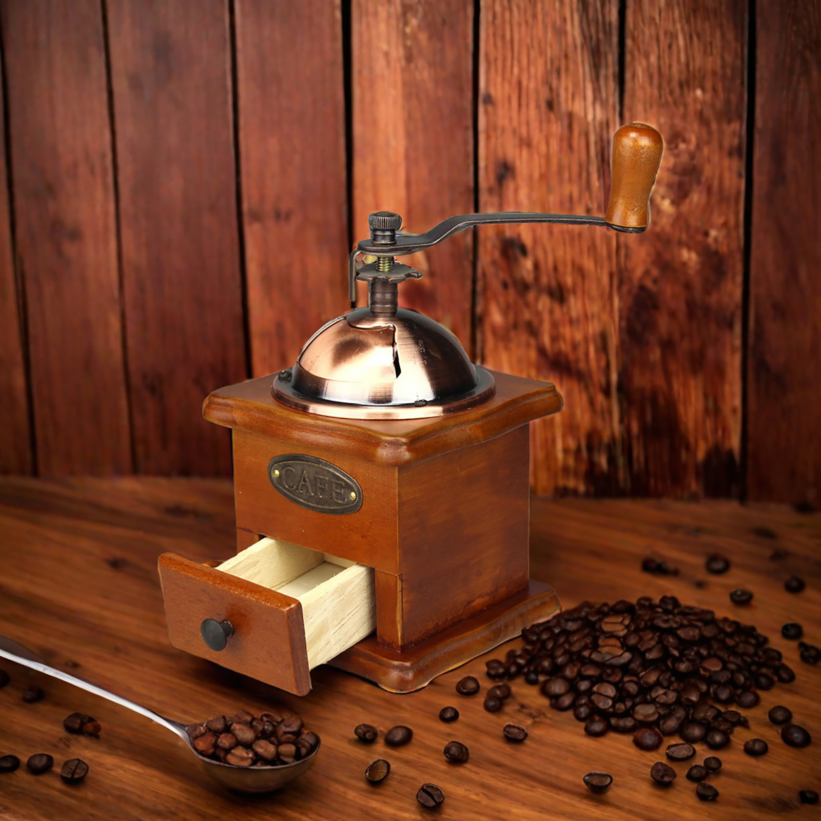 Antique Manual Coffee Grinder  - Burr Hand Grinder review and price