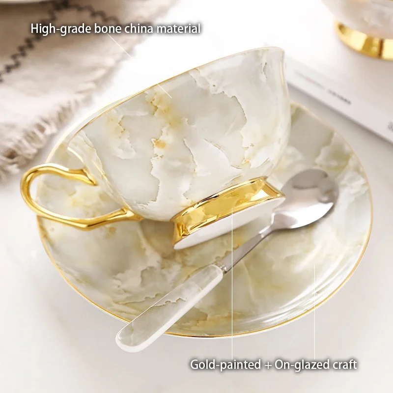 Marble Bone China Coffee Set M - Coffee Tea Sugar review and price