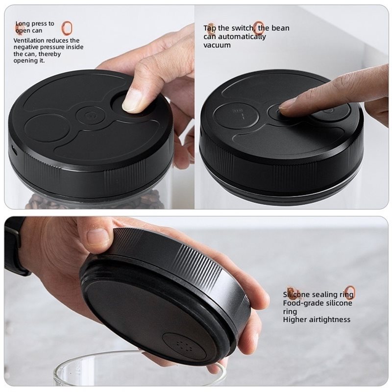 Automatic Vacuum Coffee Canist - Coffee Tea Sugar review and price