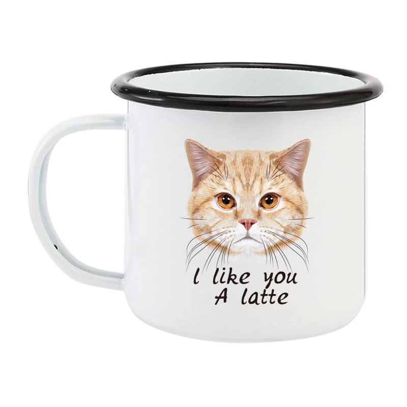 350ML Enamel Coffee Mug DIY LO - Coffee Tea Name review and price